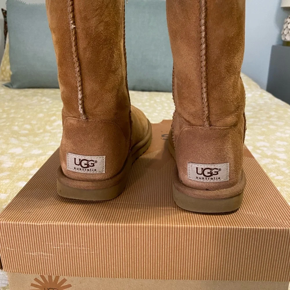 Classic short mini UGGs in Chestnut - Picture 8 of 9